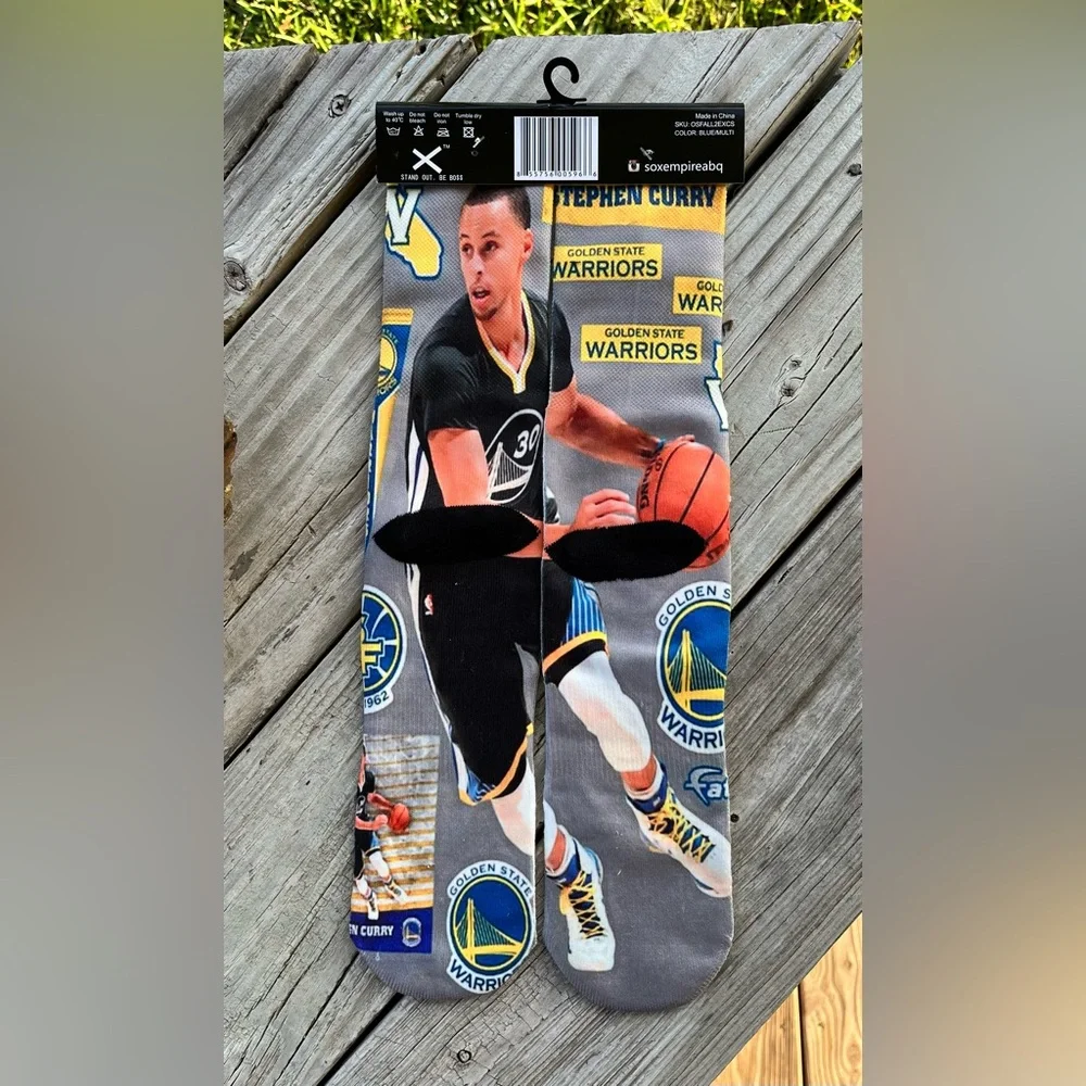 Empire Sox NBA‎ Golden State Warriors Stephen Curry Themed Socks Size 6-13